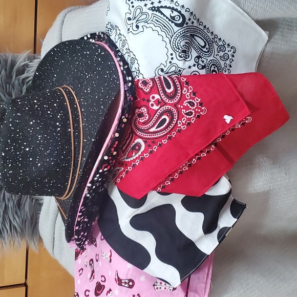 Hats pink metallic, sequin hat or tall black hat - Picture 2 of 13